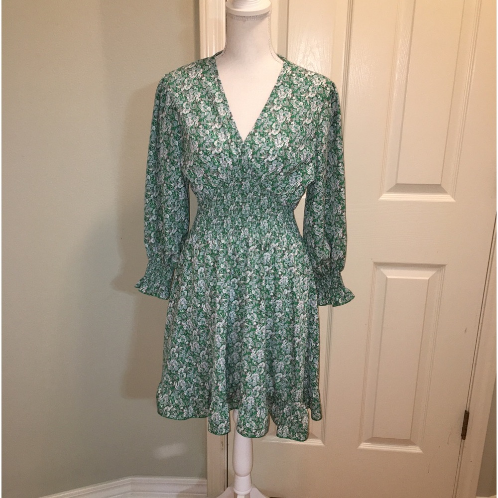 NWOT Floral Smocked Dress